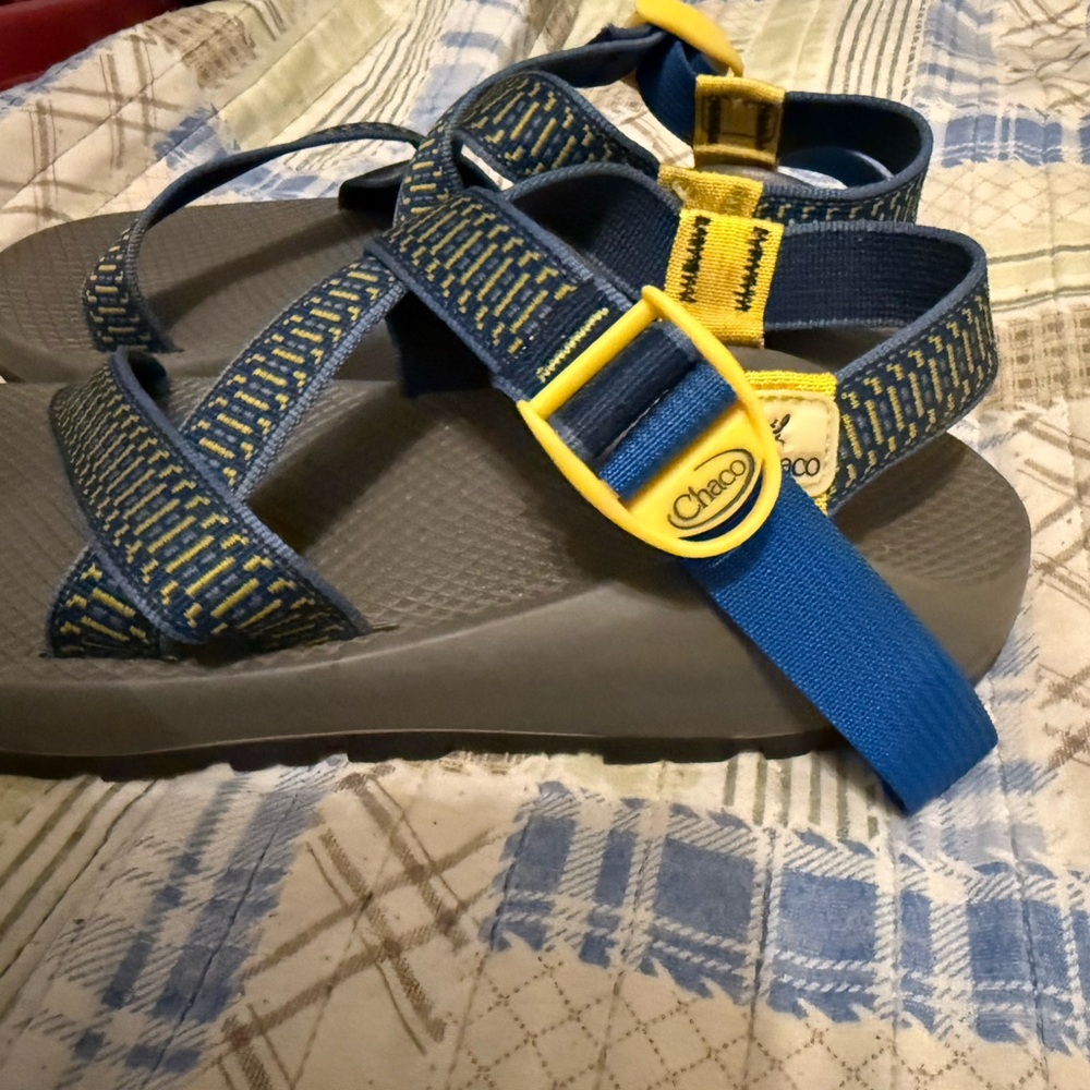 Chaco Blue and Yellow Sandals